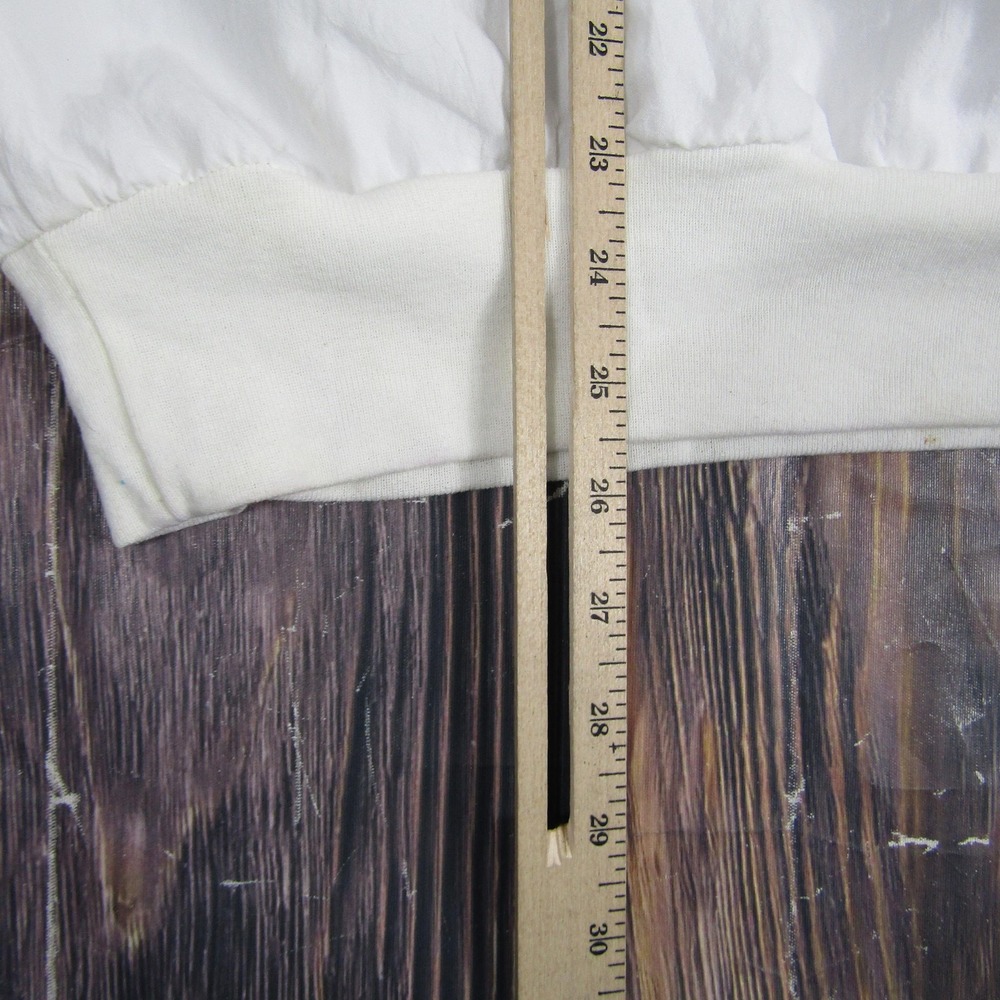 Vintage Remo II Sweatshirt Womens Large White V Stripe Pullover Made USA 80s - Picture 8 of 8